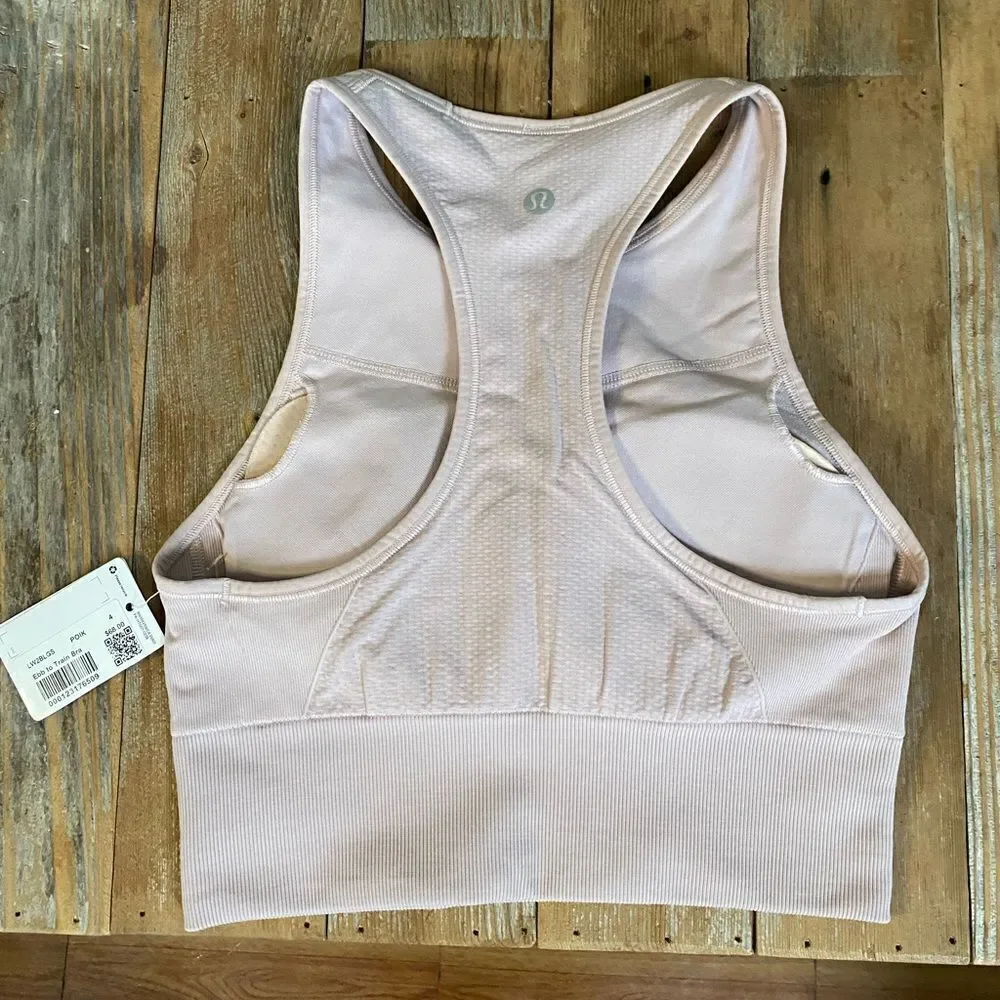 Lululemon Ebb to Train Bra Pink Porcelain NWT